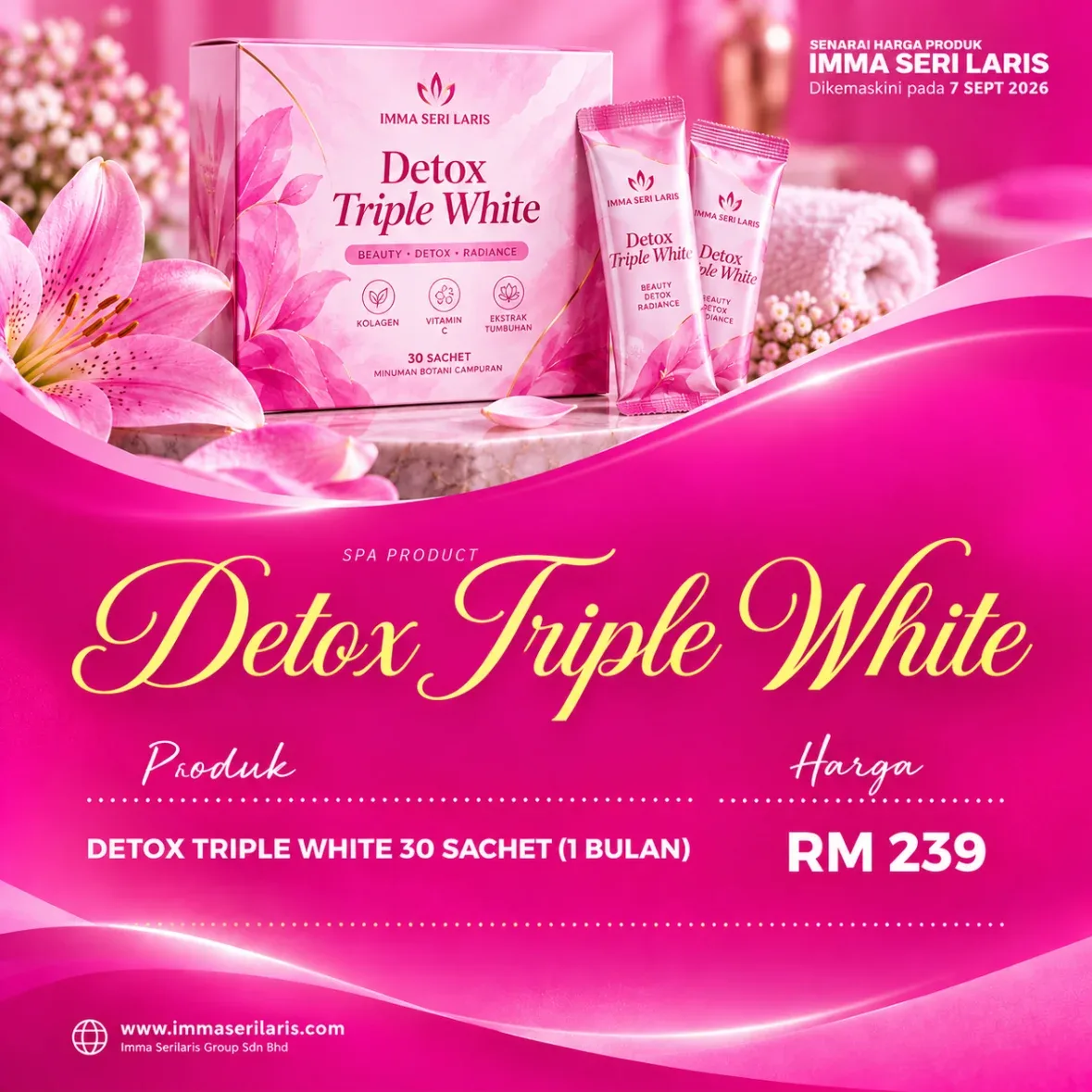 Detox Triple White 30 Sachet (1 Bulan)